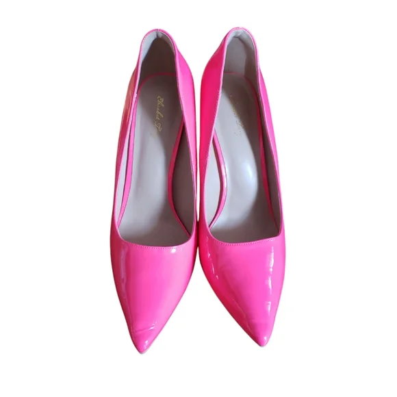 Brand New Elisabet Tang Hot Pink Patent Leather Stilletto Pumps Size 11 - Picture 3 of 5